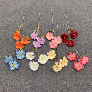กล้วยไม้ประดิษฐ์ 3 หัว ก้านเดี่ยว 65 ซม. สำหรับตกแต่งงานแต่งงานและบ้าน สีขาว สีแชมเปญ สีม่วง สีฟ้า สีชมพู สีแดง สีส้ม - Product Image 2