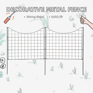 Cercas Decorativas Exteriores Semipermanentes de Alambre de Aluminio Negro con Recubrimiento en Polvo, Cercas para Animales, Cercas para Jardín, Cercas Residenciales - Product Image 2