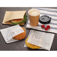 Sacs à gaufres en papier kraft avec logo personnalisé pour l'emballage de frites et de tartes