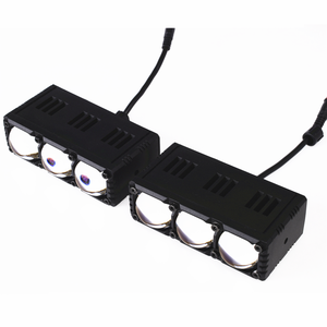 Ampoule de phare LED Senlo X3 à 3 lentilles 140W Luces Led Mini Dual Color Car 3 Fog Lamp Motorcycle Lazer Light - Product Image 2