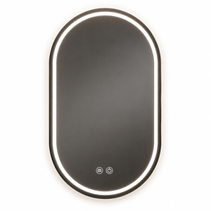 Specchio da Bagno LED Moderno <span class=keywords><strong>di</strong></span> Lusso Retroilluminato, Specchio LED Dorato PVD Dimmerabile con Touch Screen, Specchio Intelligente per Casa - Product Image 1