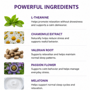 Friandises Apaisantes pour Chiens et Chats - Riches en Protéines, Soutien Immunitaire, Absorption Rapide, Santé Digestive - L-Théanine/Chamomille - Product Image 2