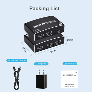 Répartiteur HDMI OEM 1 entrée 4 sorties 4K30Hz 3D 10.2Gbps EDID, réplicateur d'écran et distributeur audio pour <span class=keywords><strong>TV</strong></span>, moniteur, projecteur, PS5, <span class=keywords><strong>lecteur</strong></span> <span class=keywords><strong>DVD</strong></span> - Product Image 1