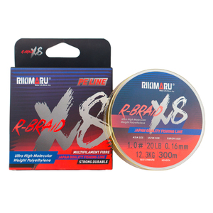 Rikimaru X8 r-Braid siêu bền & chống <span class=keywords><strong>m</strong></span>ài <span class=keywords><strong>m</strong></span>òn dây câu <span class=keywords><strong>m</strong></span>ật độ cao PE Braid để câu cá nước sâu 100m 150M 300m - Product Image 3