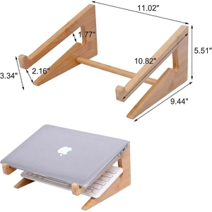Support pour ordinateur portable en bambou de qualité supérieure, support pour ordinateur portable en bois détachable, support portable pour ordinateur, support ergonomique pour bureau - Product Image 6