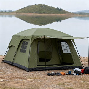 Tenda da Campeggio Personalizzata <span class=keywords><strong>per</strong></span> Esterni, Resistente al Sole e alla Pioggia, <span class=keywords><strong>Quattro</strong></span> <span class=keywords><strong>Stagioni</strong></span>, Apertura Rapida Automatica, Portatile con Due Camere e Un Soggiorno - Product Image 1
