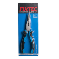FIXTEC Pince à bec long 6 et 8 pouces en acier forgé poli, ensemble de pinces à bec fin pour la préhension et la coupe des fils, avec emballage sous blister