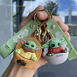 <span class=keywords><strong>Porte</strong></span>-clés adorable en forme de bébé <span class=keywords><strong>Yoda</strong></span> de dessin animé, pendentif 3D, <span class=keywords><strong>porte</strong></span>-clés de voiture, <span class=keywords><strong>porte</strong></span>-clés anti-perte, décoration de sac, <span class=keywords><strong>porte</strong></span>-clés - Product Image 3