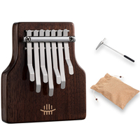 Hluru मिनी Kalimba 7 चाबियाँ अंगूठे पियानो Kalimba संगीत साधन KMC7
