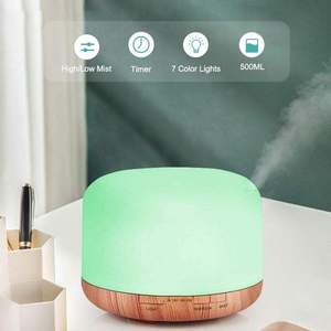 Tốt Nhất Bán Từ Xa Điều Khiển Khuếch Tán Hương Thơm 7 Màu Sắc Thay Đổi <span class=keywords><strong>LED</strong></span> 500Ml Uitrasonic Độ Ẩm Không Khí Tinh Dầu Khuếch Tán - Product Image 4