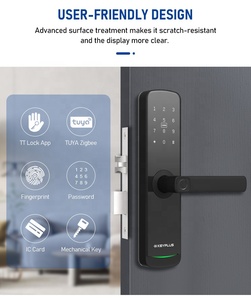 Keyplus创新价格优惠智能锁指纹门与Alexa连接，适用于前门，Tt锁数字智能锁 - Product Image 2