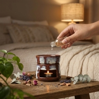 Diffuseurs de cire en céramique pour huiles essentielles, parfum bois de santal, pour spa, décoration intérieure et relaxation