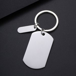 Porte-clés personnalisé en acier inoxydable avec impression numérique, léger, petit, long, vintage, rectangulaire, à faire soi-même - Product Image 2