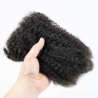 Ekstensi Rambut Manusia Asli Remy Afro Kinky Bulk Brazil untuk Wanita, Paket Dreadlock FYD, Micro-Link