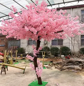 가족 휴가 결혼식 장식을위한 하이 퀄리티 단단한 나무 인공 벚꽃 나무