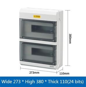 Boîtier de distribution étanche IP66 à montage en surface, 4 à 36 voies, ouverture par pression, boîtier électrique minimaliste – Seules les boîtes vides - Product Image 6