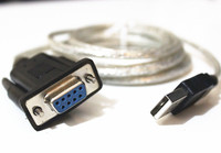 Convertidor de adaptador de cable serie USB 2,0 macho a RS232 hembra DB9 con chip PL2303