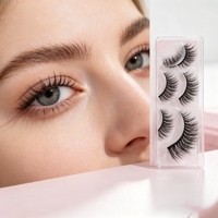 Extensions de cils segmentées effet mouillé 3D à pointes, pour salon de maquillage, vente en gros