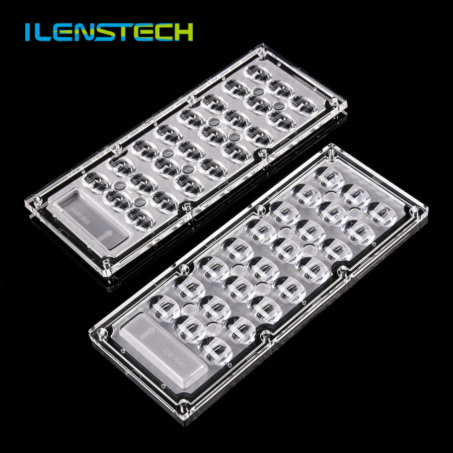 3x8LEDレンズアレイ24光学系IPLED街路灯レンズ6090t2m度