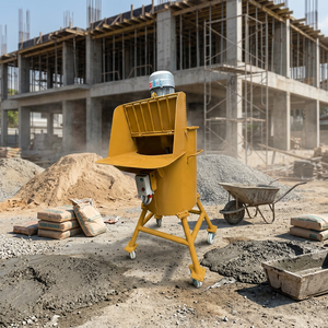 Mezcladora de mortero con ruedas y fácil de mover, con capacidad de 130L, adecuada para el hogar y la construcción a pequeña escala. - Product Image 5