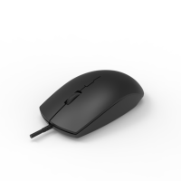 Souris filaire USB mini noire avec logo personnalisé, molette de défilement de précision, 1200 DPI, design ergonomique pour