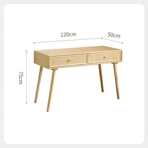 Ensemble armoire <span class=keywords><strong>de</strong></span> <span class=keywords><strong>jardin</strong></span> pour bureau à domicile Salon Chambre à coucher Mobilier d'hôtel Bois Rotin Tissé Ensemble bureau et chaise Table <span class=keywords><strong>console</strong></span> - Product Image 4