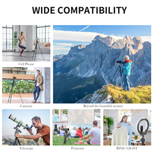 Chân máy ảnh chuyên nghiệp Kingjoy S650+VT-200 61 inch bằng nhôm, dành cho máy ảnh kỹ thuật số DSLR và quay video, có điều khiển từ xa, màu đen, tải trọng tối đa 11lb - Product Image 4