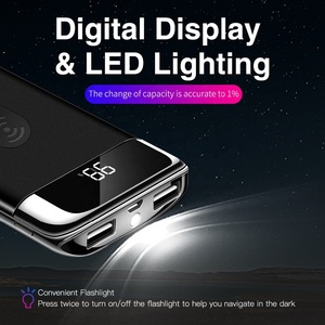 20000mAh doppia uscita USB caricabatterie Wireless Power Bank con Display a LED 10W Micro USB interfaccia di Input - Product Image 4