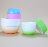 Pot en plastique PP coloré de 100 ml, pot rond à fond rond, pot pour crème pour le visage, pot pour nettoyage des cheveux, pot pour gel d'aloe vera, pot pour cosmétiques