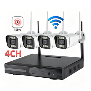 Système de caméra CCTV sans fil TSEye 4CH, surveillance extérieure, caméras de sécurité IP Wifi, kit NVR avec vision nocturne, étanche IP67 - Product Image 1