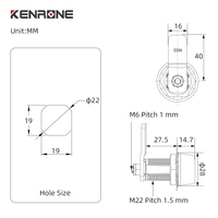 Serrure de cabinet en métal avec clé électronique pour distributeurs automatiques et armoires télécom