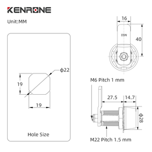 Serrure de cabinet en métal avec <span class=keywords><strong>clé</strong></span> électronique pour distributeurs automatiques et armoires télécom - Product Image 6