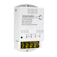 Module relais WiFi SMG-E0704 1 canal, interrupteur télécommandé RF, max 30A 4KW, récepteur pour porte de garage AC85-250V, domotique intelligente