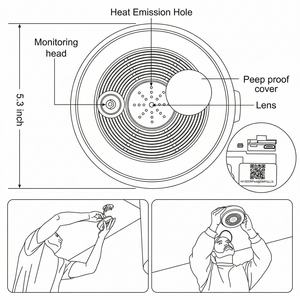 Caméra détecteur de fumée WiFi 1080P avec vision nocturne - Product Image 5