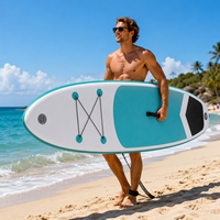 Planche à pagaie gonflable tout-terrain portable en PVC/EVA, finition brossée, 7,9 kg, légère, sûre pour les lacs et les rivières, unisexe