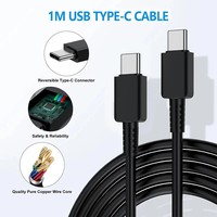 Cargador de Pared USB Tipo C de Carga Súper Rápida de 25 W con Cable, Adaptador de Viaje para EE. UU. y UE con PD para Laptop Samsung, Salida 5v/3a