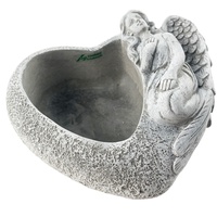 Offre Spéciale décor d'ange de style classique pot de jardin en ciment état de sol couleur gris ange avec forme de coeur conception populaire