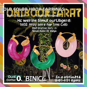 Pendientes Huggie Grandes de Acero Inoxidable con Baño de Oro de 18K, Transparentes, Verdes y Rosas, Estilo Vintage, Impermeables, de Moda para Fiesta - Product Image 2