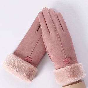Gants chauds en daim I-0702, gants tactiles chauds en laine, gants en velours épais coupe-vent et en velours pour l'hiver - Product Image 4