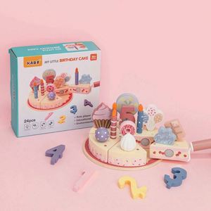 Juego de Accesorios de Cocina de Madera para Niñas, Juguete de Imitación, Regalo de Cumpleaños, Pastel de Juguete - Product Image 6