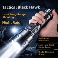 Lampe torche LED rechargeable d'extérieur avec zoom réglable, ultra-lumineuse, portable, batterie Ni-MH pour la randonnée et le camping