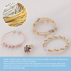Filo Bullion Francese da 1m, Filo di Seta Inelastico <span class=keywords><strong>per</strong></span> Ricamo e Lavorazione di Perle, <span class=keywords><strong>Collane</strong></span> e Bracciali - Product Image 4