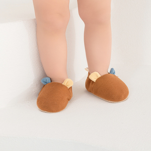 Chaussures Bébé Unisexe Printemps-Automne en Gros 0-2 Ans, Premiers Pas en Tissu Couleur Unie avec Cordon de Serrage et Oreilles 3D, Semelle Souple Antidérapante - Product Image 6