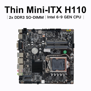 เมนบอร์ดขนาดเล็ก ITX แบบบาง H110ใหม่รองรับ <span class=keywords><strong>Intel</strong></span> Core 6th-9th เจนเนอเรชัน LGA1151 2X DDR3แรม SATA3.0 M.2มาเธอร์บอร์ด H110 ITX - Product Image 1