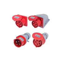 Prise industrielle haute intensité 63A 125A IP67, contact en cuivre, forme plate, connecteur d'alimentation robuste pour usine