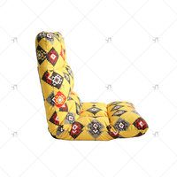 Asiento de Piso Plegable Estilo Bohemio, Cojín Acolchado para Juegos, Silla de Piso Ajustable con Reposabrazos para Adultos