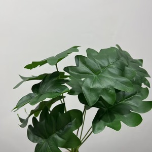Bouquet de feuilles de Monstera artificielles Dream Castle, plante décorative d'intérieur en PVC/PU - Product Image 4