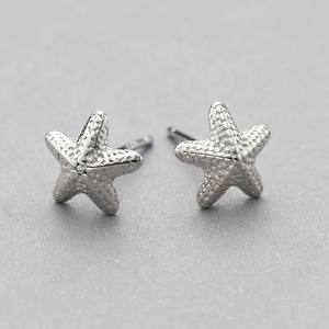 PANKOO ED0144 <span class=keywords><strong>Orecchini</strong></span> a Perno a Forma di <span class=keywords><strong>Stella</strong></span> <span class=keywords><strong>Marina</strong></span> in <span class=keywords><strong>Argento</strong></span> Sterling 925 per Donne, Gioielli alla Moda con Zirconi per Anniversari e Feste - Product Image 1