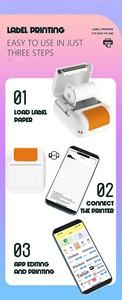 Impresora de Etiquetas Térmicas Inalámbrica Bluetooth, Mini Impresora Portátil de Etiquetas Térmicas para Códigos de Barras - Product Image 5