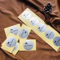 Autocollants ronds personnalisés avec logo, étiquettes adhésives pour emballage cadeau, idéales pour mariage